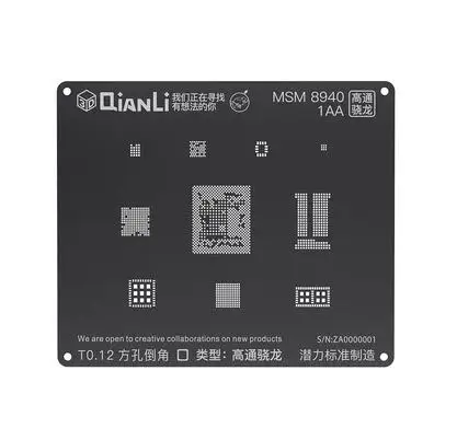 QIANLI iBlack 3D BGA трафарет MTK6582 MSM8917 2AA/8937/8953 1AB/B01-AB/8940 1AA/8916/8909/8939/8996 SDM636/660 Шаблон трафарет для законсервированное растение