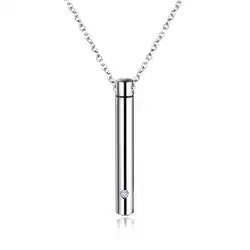 Панк нержавеющая сталь полый цилиндр CZ кулон ожерелье для мужчин женщин Шарм ювелирные изделия подарок дропшиппинг