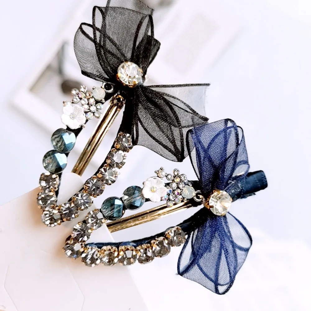 

Women's Crystal Knot Hairpin Fashion Rhinestone Flower Hair Pin for Women Girls Barrette Hair Clip Hair Styling Accessories