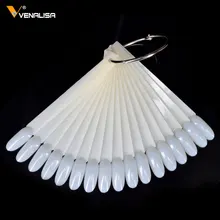 50 шт./лот лак для ногтей, цветная диаграмма, высокое качество, для дизайна ногтей, накладные ногти, Типсы VENALISA, Гель-лак, цветной пластиковый дисплей