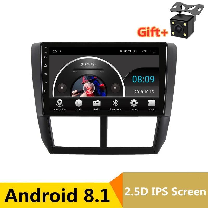 2.5D IPS Android 8 1 автомобильный DVD мультимедийный плеер GPS для Subaru Forester 2008 2009 2010 2012 аудио