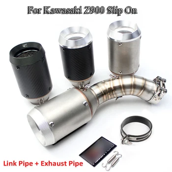 

For Kawasaki Z900 Motorcycle Exhaust Muffler Middle Link Pipe Connecting Exhaust Silencer Tips Pipe Z900 Exhaust System Escape