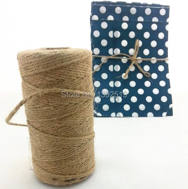 1000 Meter, 10 pieces Natural Jute Rope 12ply Eco friendly Gift Packing Fave Christmas Gift