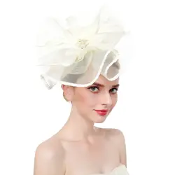 Леди чародей элегантные аксессуары для волос перо Свадебные сетки головные уборы с вуалью шляпа шпилька праздничный обруч заколка для