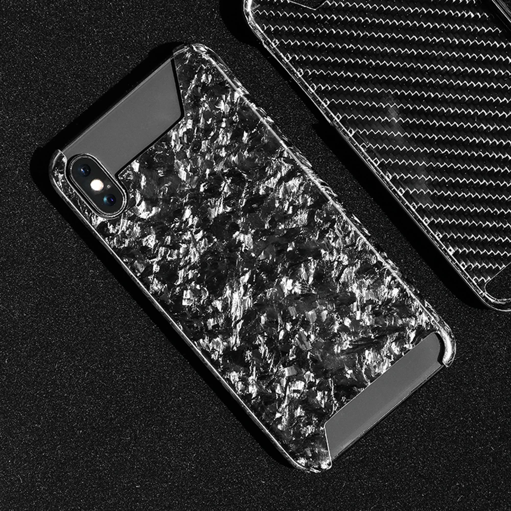 Роскошный кованый композитный чехол для телефона из настоящего углеродного волокна для iPhone X XS, Модный Стильный чехол для iPhone XR XS MAX