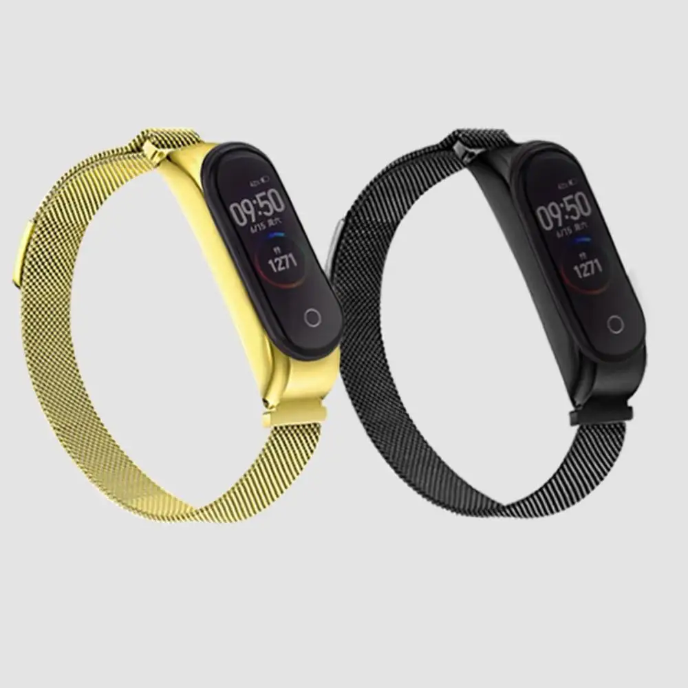 

For Xiaomi Mi Band 4 Replacement Sport Magnetic Item Strap Metal Wristband Bracelet Two-Tone Replacement Strap