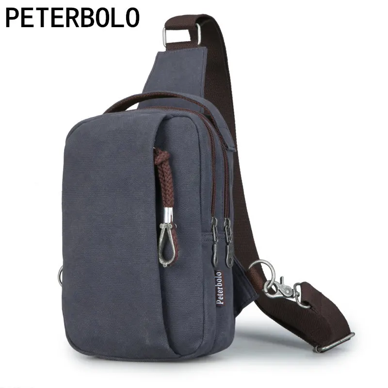 vintage dos homens retro single-strap Interior : Bolso do Telefone de Pilha, bolso Interior do Zipper