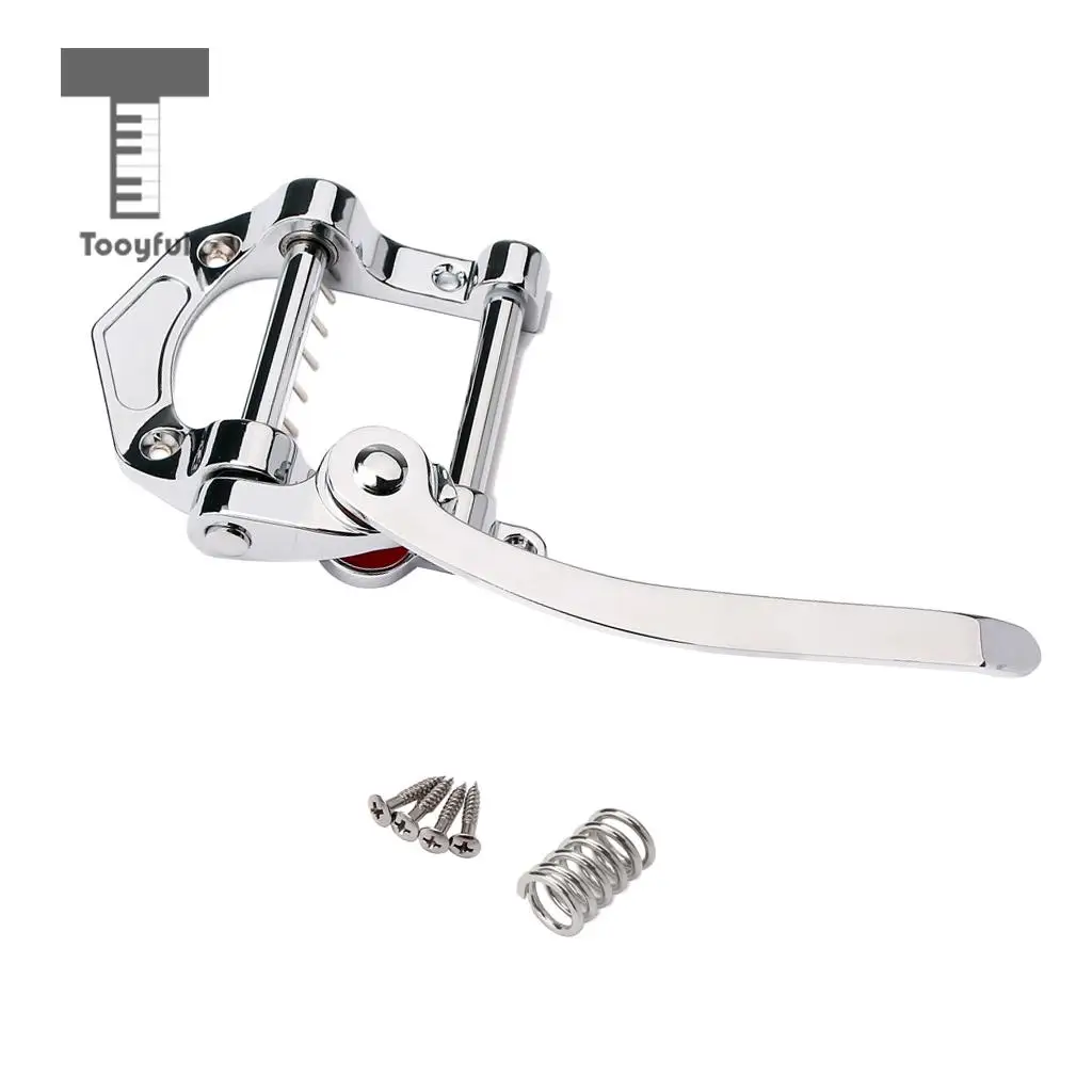 Tooyful Guitar Tremolo Bridge Vibrato Tailpiece Bridge for Tele TL Electric Guitar Replacement Parts Chrome