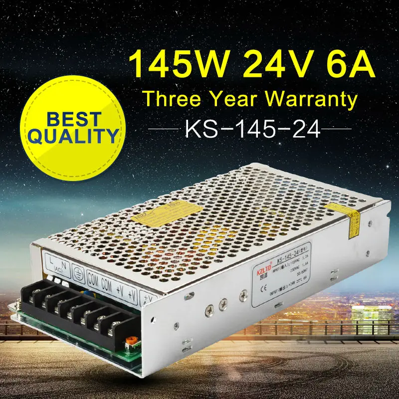 

AC DC 24V Power Supply DC24V 145W Switching Power Supply Driver for LED Strip Light Radio CNC High Efficiency Retail/Wholesale