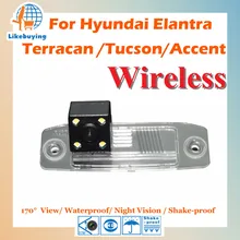 Беспроводной 1/4 Цвет ПЗС заднего вида Камера для Hyundai Elantra/Terracan/Tucson/Акцент Ночное видение/170 градусов вид
