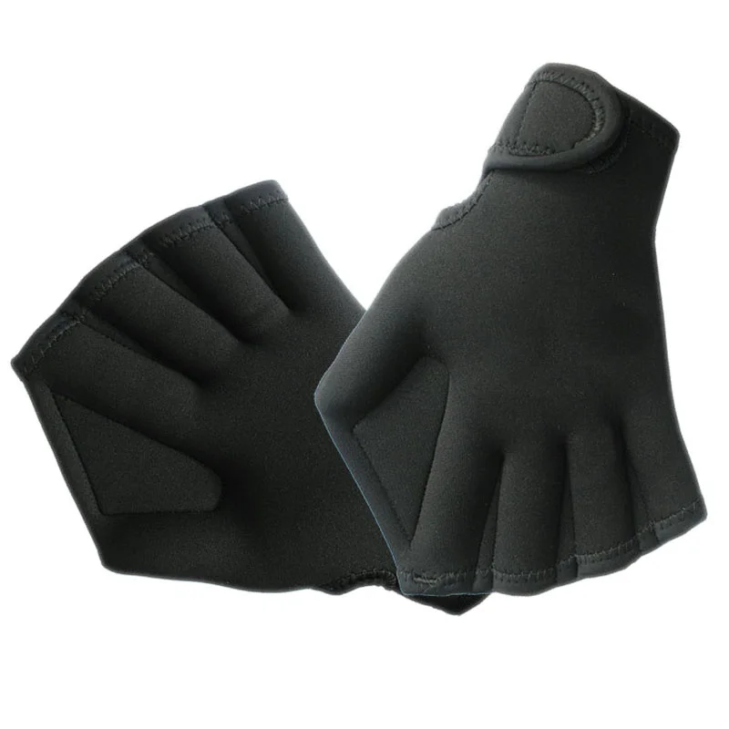 Спортивные Плавание ming перчатки с перепонками ручной сетчатый для плавания тренировочные перчатки для дайвинга оборудование серфинг вода плавательные перчатки - Цвет: Черный
