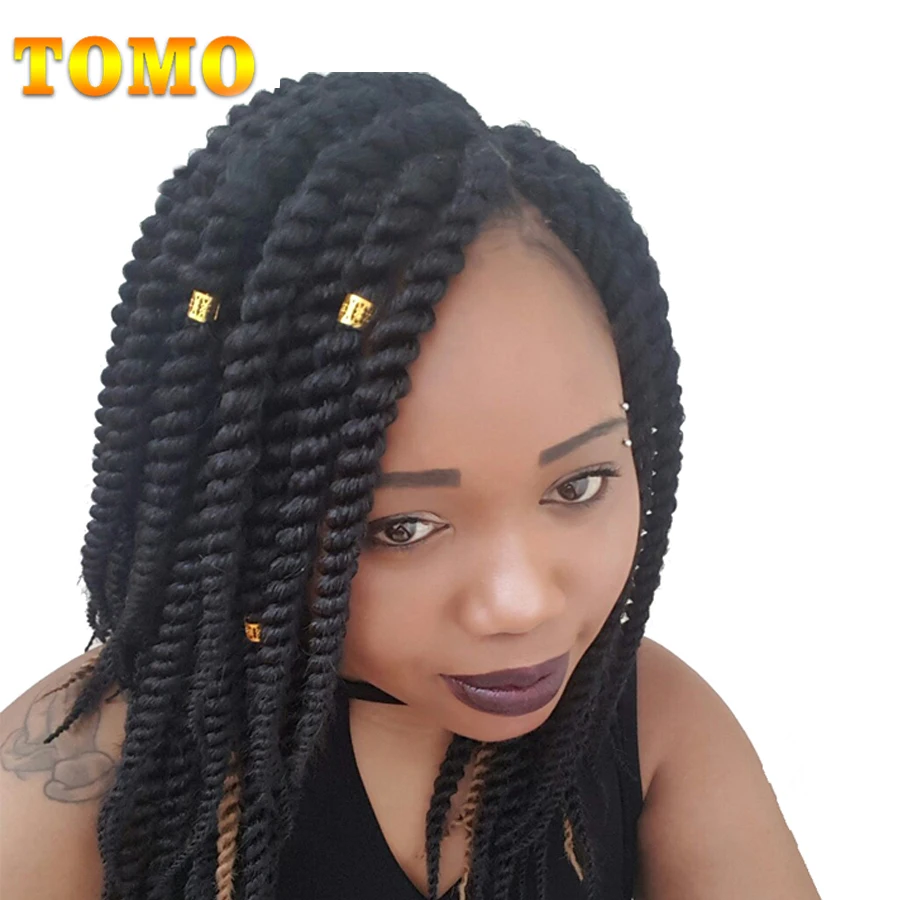 

TOMO 12Inch 12Roots/Pack Crochet Braids Hair Extensions Ombre Braiding Hair Synthetic Senegalese Twist Hair 1pc