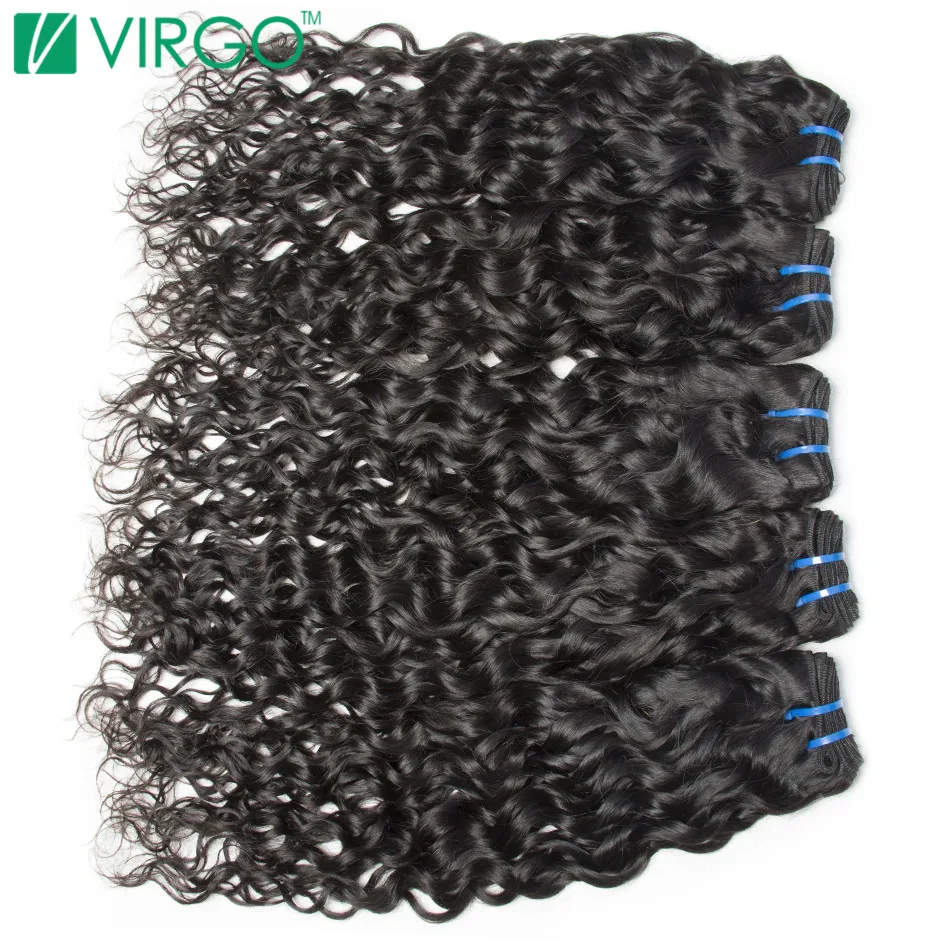 Brazilian Water Wave 3 Bundles with Lace Frontal Closure Human Hair Bundles With Closure Frontal Virgo Hair Non-remy Weave Brazilian Water Wave 3 Bundles with Lace Frontal Closure Human Hair Bundles With Closure Frontal Virgo Hair Non-remy Weave