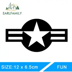 EARLFAMILY 12 см X 6,5 см USAF циркулярная эмблема Флаг виниловые декоративные наклейки для автомобиля звезды и бары аксессуары для автомобиля