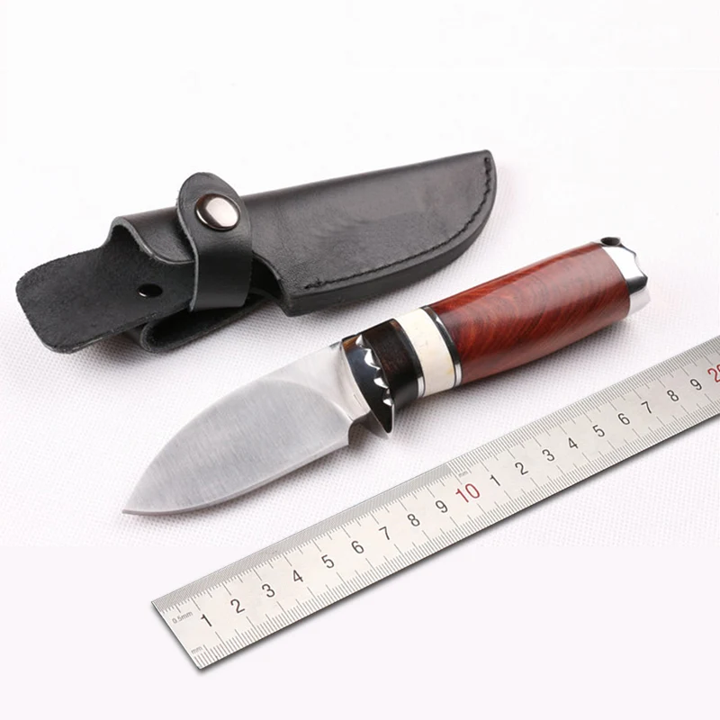 

Free shipping New fixed blade sharp edges camping hunting tactical survival knife with wood handle Outdoor tool knife