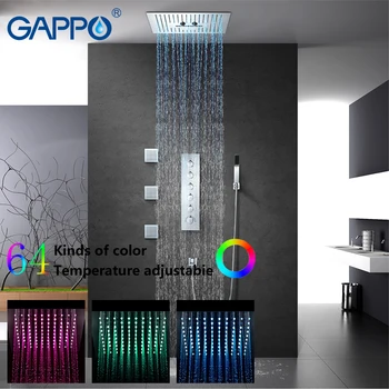 

GAPPO Shower Faucets Rainfall Shower Set Bath Mixer Faucet Bathroom Shower Rain Mixer Taps LED Waterfall Faucet Bath Tub Faucet
