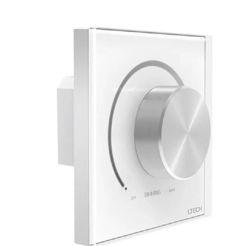 

LTECH 0-10V Output AC 110V / 220V Input E610P 5A Switching Power Manual Knob Panel Wall Mount Dimmer for Single Color LED Light