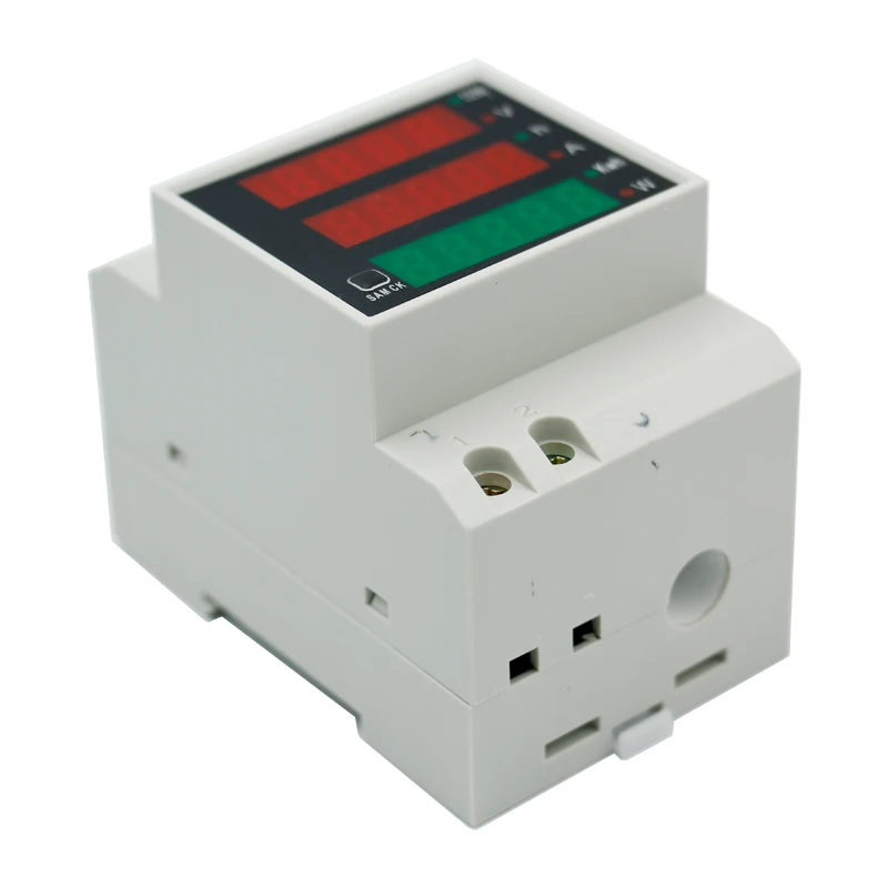 AC 80 300 В 0 100 0a Din рейка светодиодный вольтметр амперметр активный коэффициент