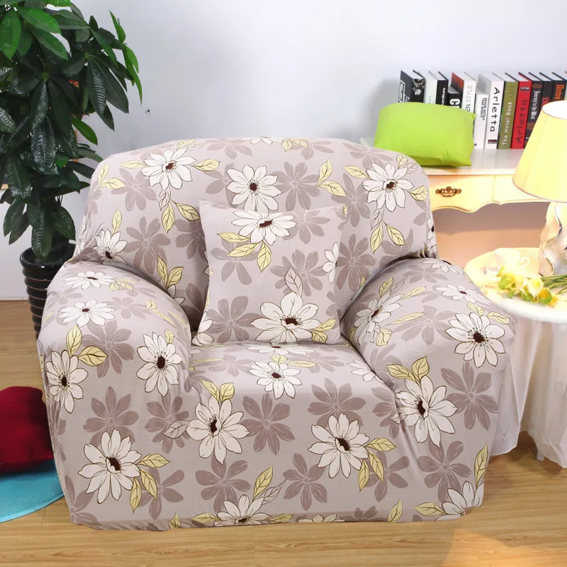 Printed universal Sofa cover flexible Stretch Elasticity Couch Loveseat sofa Funiture Cover flower Machine Washable | Дом и сад