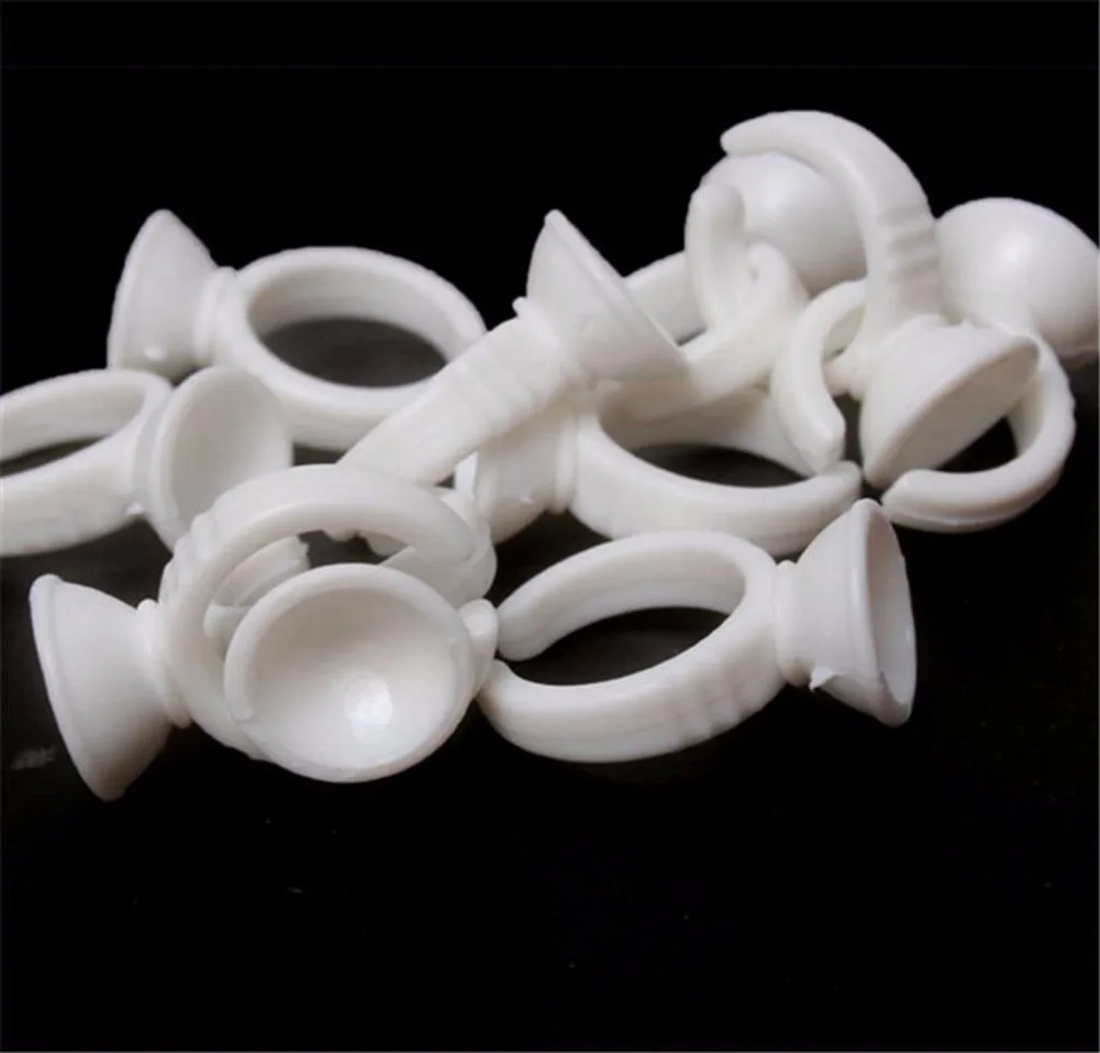 100 pcs/Set Adhesive Eyelash Pallet Holder Set Disposable Glue Holder