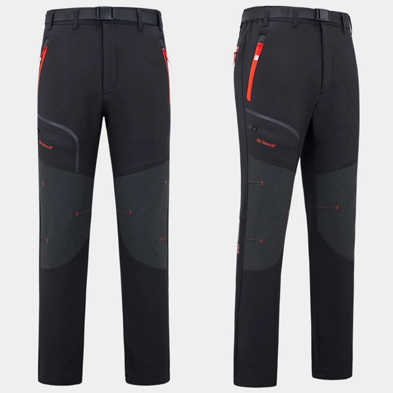 Invierno hombres Camping senderismo esquí pantalones al aire libre Softshell pantalones pesca impermeable a prueba de viento Trekking polar nieve Pantalones