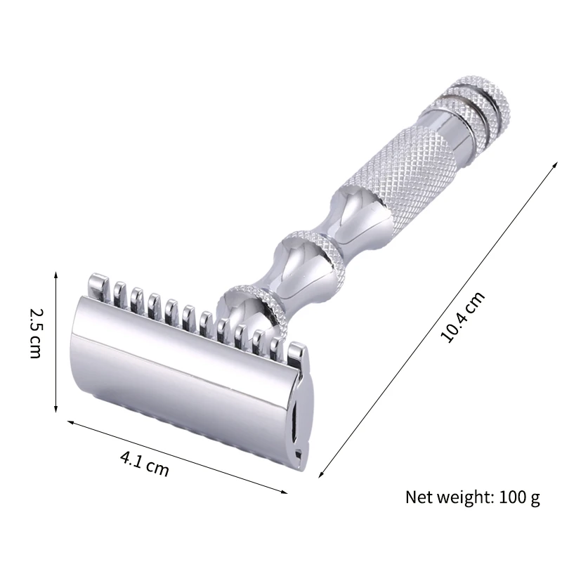 YINTAL, Классическая Безопасная бритва с короткими ручками, двойная кромка, Мужская бритва с сеткой, противоскользящая ручка с направляемым гребнем