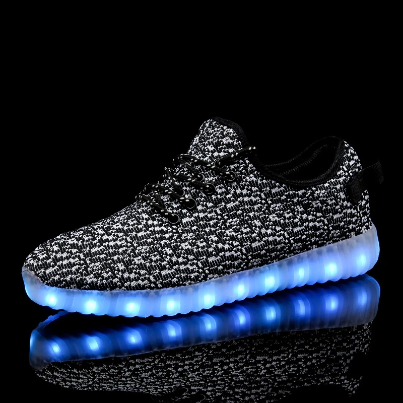 zapatos de luz led con cargador usb para hombre y mujer zapatillas deportivas informales unisex para ninos y adultos a la moda con cordones