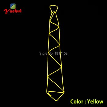 

Hot sales Yellow Choice blinking Flashing LED Tie EL wire Tie For Bar, Wedding decoration, Night Party Supplies