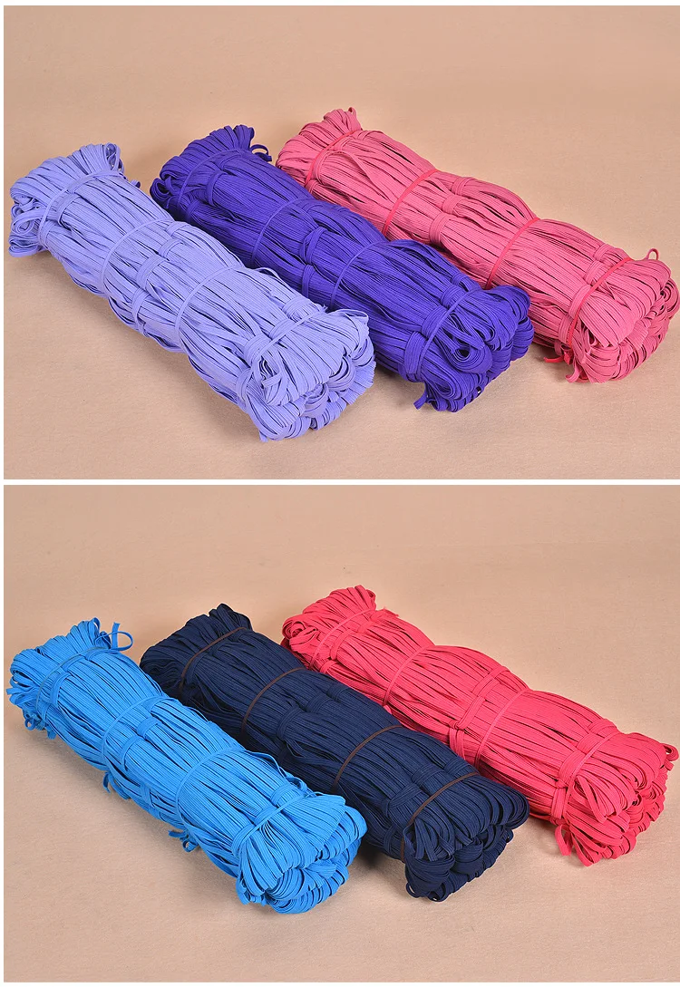 XUNZHE 6 мм* 330 м цветная мягкая трикотажная плетеная эластичная тканая лента для шитья одежды нижнее белье брюки детская одежда