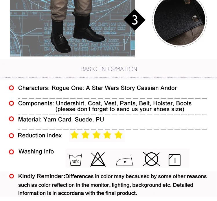 MANLUYUNXIAO Rogue One: Звездные Войны История Cassian Andor косплэй костюм для мужчин костюмы на Хэллоуин для полный набор индивидуальный заказ