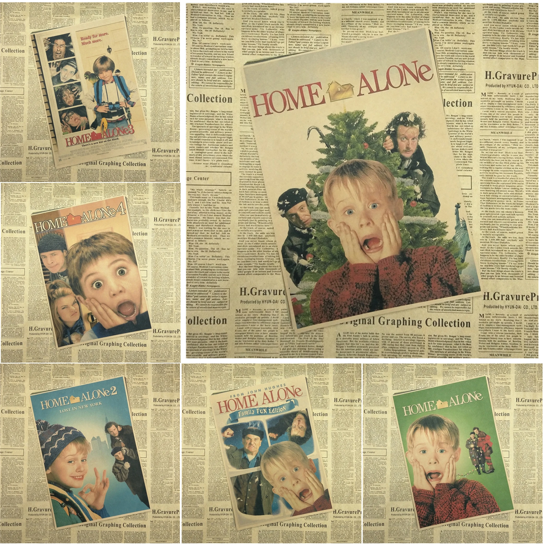 Home alone Movie Poster creative personality Retro Modern fashion