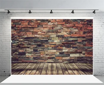 

Laeacco Grunge Old Brick Wall Wooden Floor Scene Photography Backdrops Vinyl Custom Photographic Backgrounds For Photo Studio