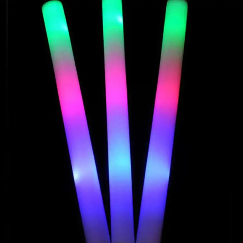 30 шт мульти Цвет светодиодный пены палке Флуоресцентный светильник палочки для концерта вечерние аплодирующие ручки светодиодное освещение для свадебного торжества