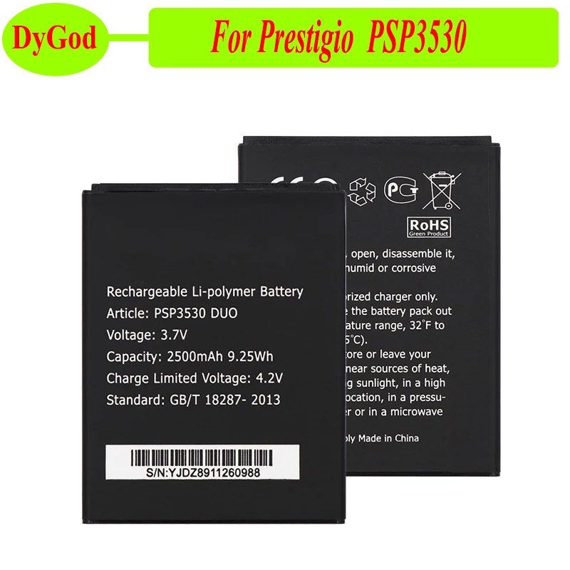 Сменный аккумулятор PSP3530 на 2500 мА · ч для Prestigio Muze D3 3530 DUO E3 PSP3531 A7 PSP7530 DUO|battery for|battery
