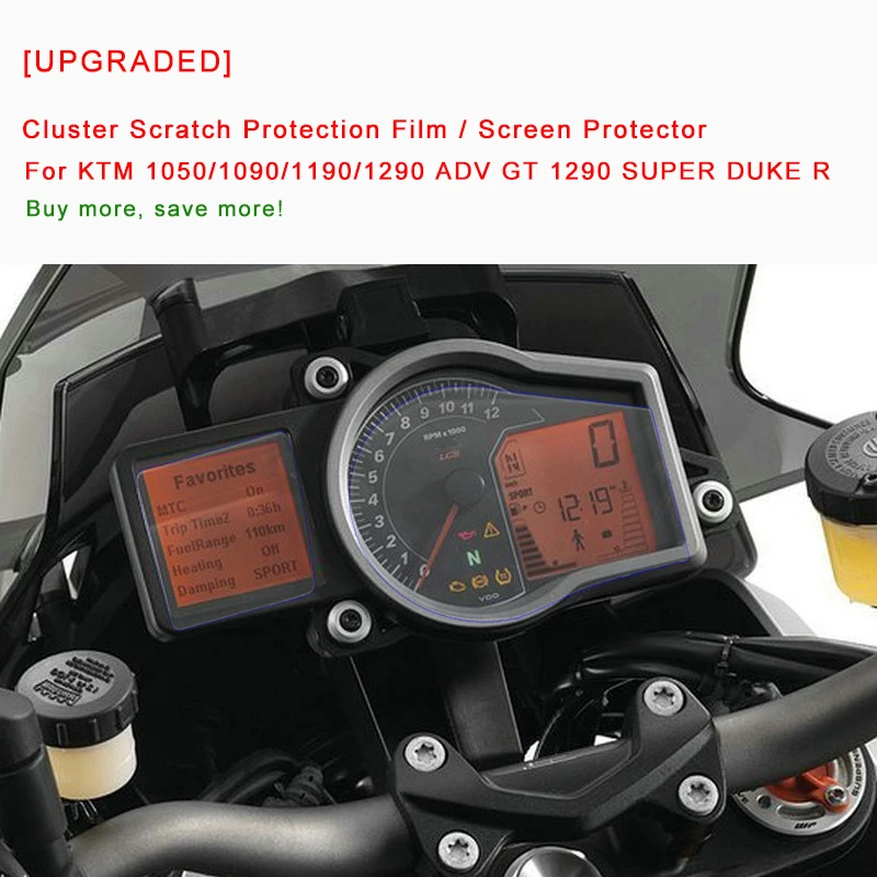 [Обновлено] для KTM 1050 1090 1190 1290 ADV GT SUPER DUKE R Cluster Защитная пленка защиты от царапин - Фото №1