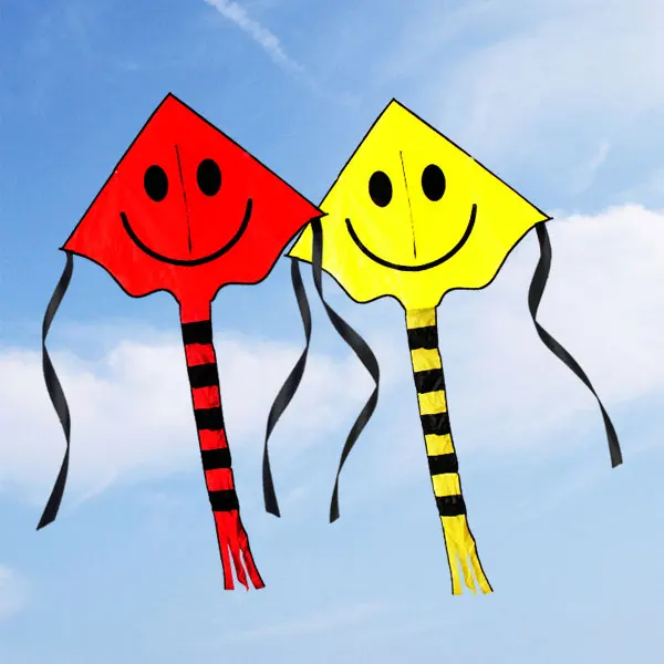 

Free Shipping Factory Outlet 1.6m Smiley Angel Kite With Flying Tools / Pair