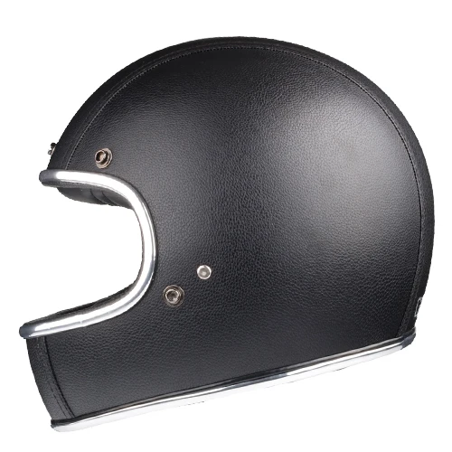 Полный шлем rcycle moto rcycle retro casco de moto jet capacetes de moto ciclista внедорожный Томпсон cascos para moto - Цвет: black leather