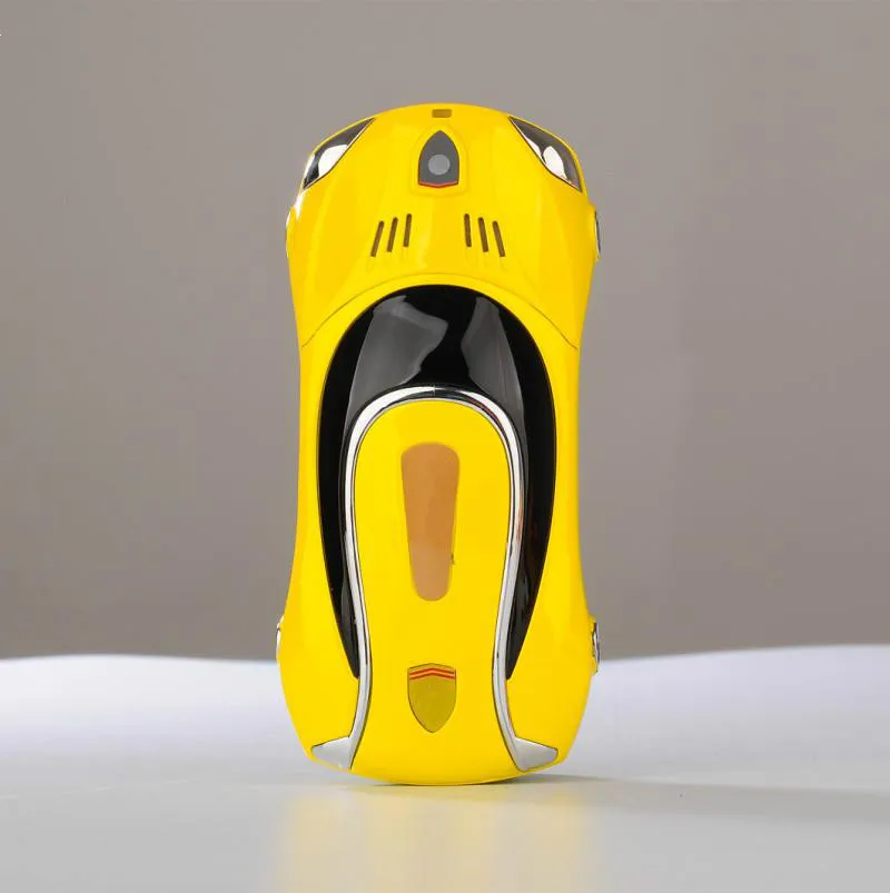  No Camera Mini Metal Body Mobile Cell Phone F1 Cute Car Phone With Dual Sim Cards Led Light MP3 MP4