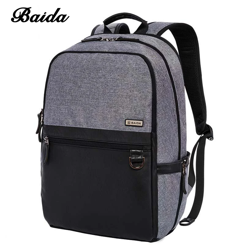 

Mochilas New Business Unisex Backpack With High Quality British Wind Style Workplace Essential Modern Backbag With Leather