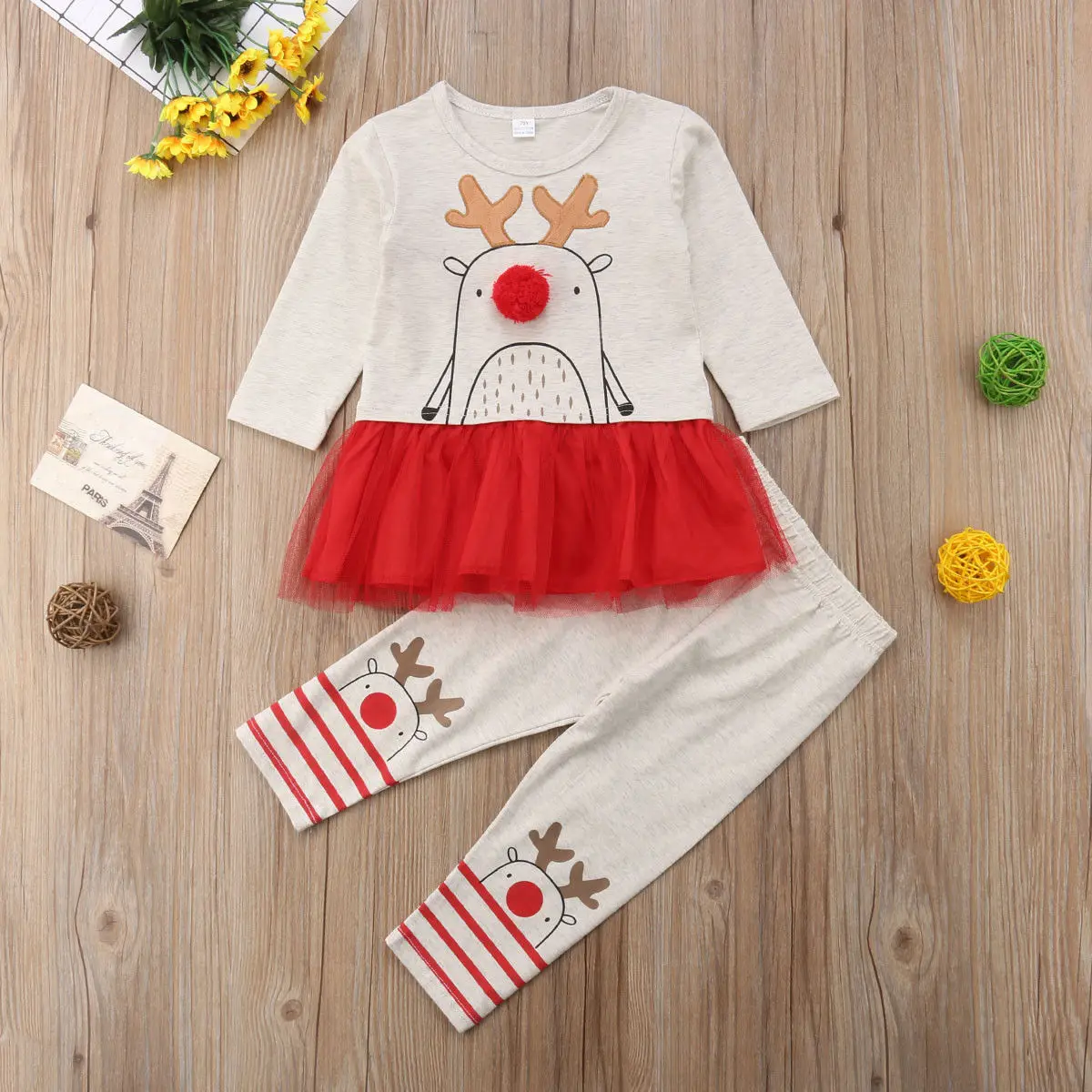 Christmas-Kid-Baby-Girl-Lace-T