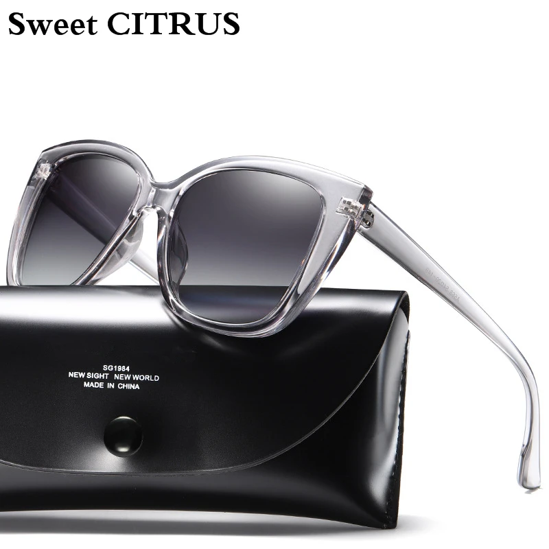 

Sweet CITRUS Vintage Cat Eye Sunglasses Women Polarized Sun Glasses For Lady UV400 Gradient Brand Shades Oculos de sol Feminino