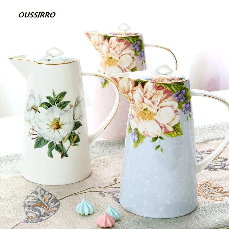 

OUSSIRRO Ceramic Pitchers Water Bottles Cold Kettle No Explosion Jug Large Capacity Household Ceramic Thermos