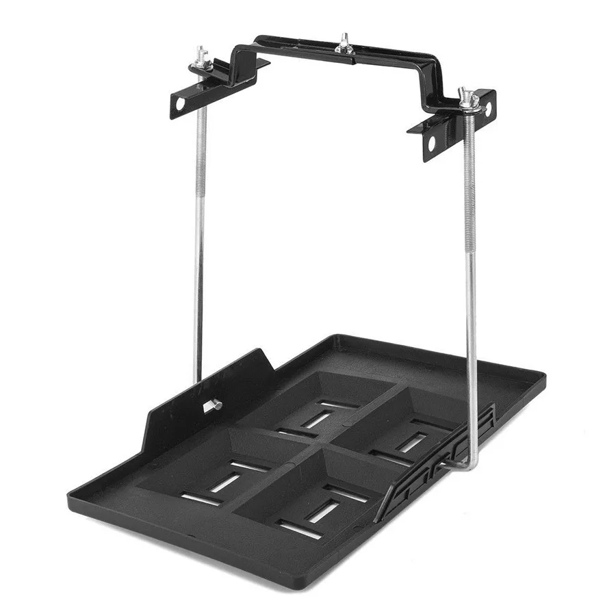 

Big Car Battery Tray + 27 CM Adjustable Hold Down Clamp Bracket Kit Screw Rod