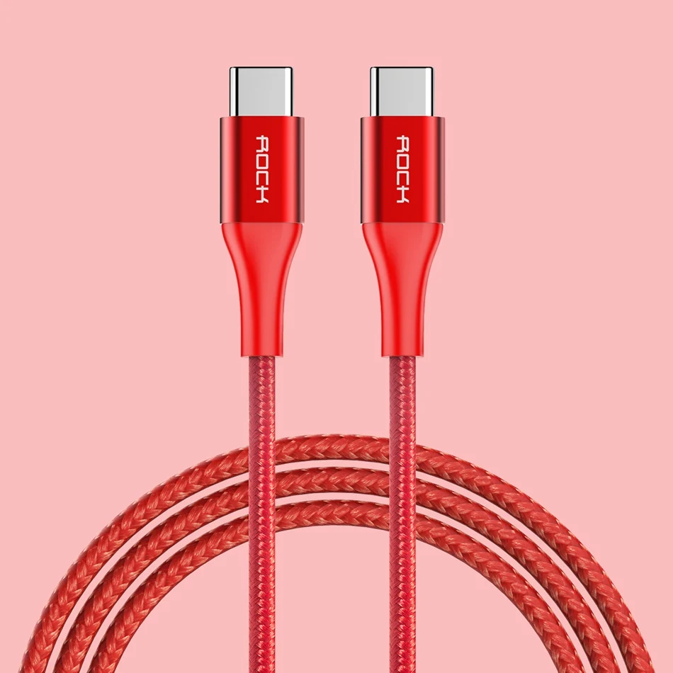 ROCK type C кабель к USB C кабель для samsung S10 Xiaomi Mi 9 PD 60W быстрая зарядка 3,0 type-C PD быстрая синхронизация USB-C кабель для MacBook