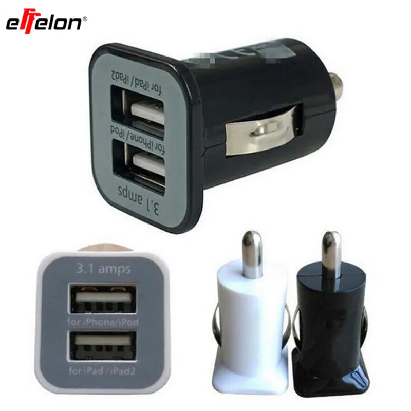 10 шт./лот универсальное автомобильное зарядное устройство USB 5 в 3 1 а USAMS с двумя