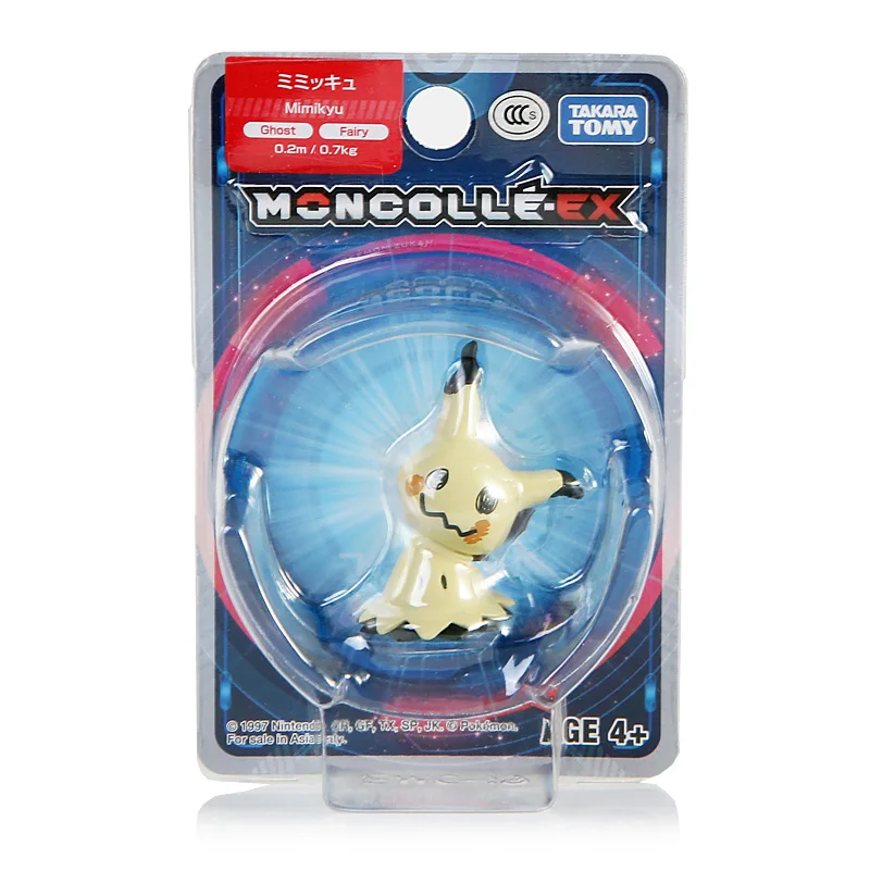 Takara Tomy Pokemon Moncolle-EX Sun Moon 4 см коллекция мини-игрушек Фигурка Mimikyu Новинка в коробке 968542