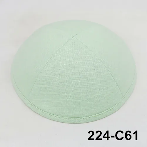 Kippot Kippa Linen-3 Kippah Kipa 19 см Skullies Yarmulke Beanies еврейская шляпа-Кепка с черепом - Цвет: 224c61