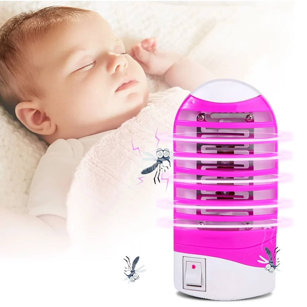 

US EU Socket Electric Mini Mosquito Lamp LED Mosquito Repeller killing Fly Bug Insect Trap Night Lamp Killer Hot Worldwide