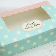 Прямоугольник Blue Wave прозрачное окно cake box 6 упак. пряники пирог поле 10 шт./лот выпечки инструмент