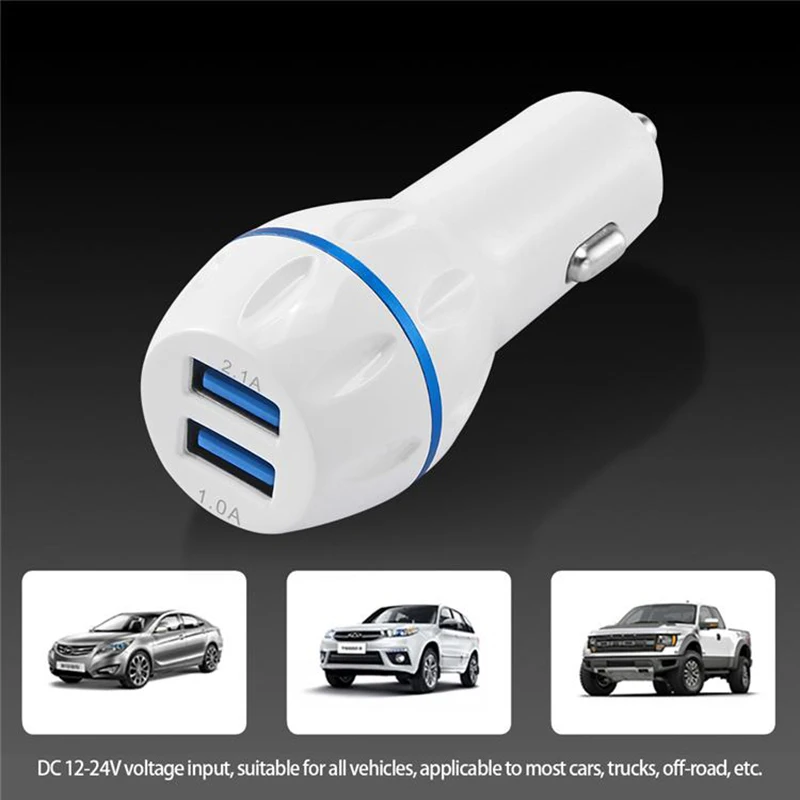200 шт универсальное автомобильное зарядное устройство 3.1A двойной USB Порт Автомобильные зарядные устройства Портативное зарядное устройство для путешествий адаптер для iphone 8 X смартфонов